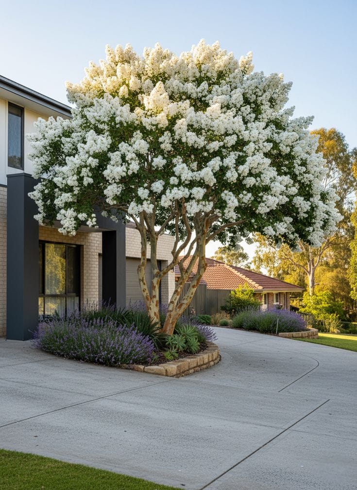 Liliac indian- Lagerstroemia indica Natchez, la ghiveci